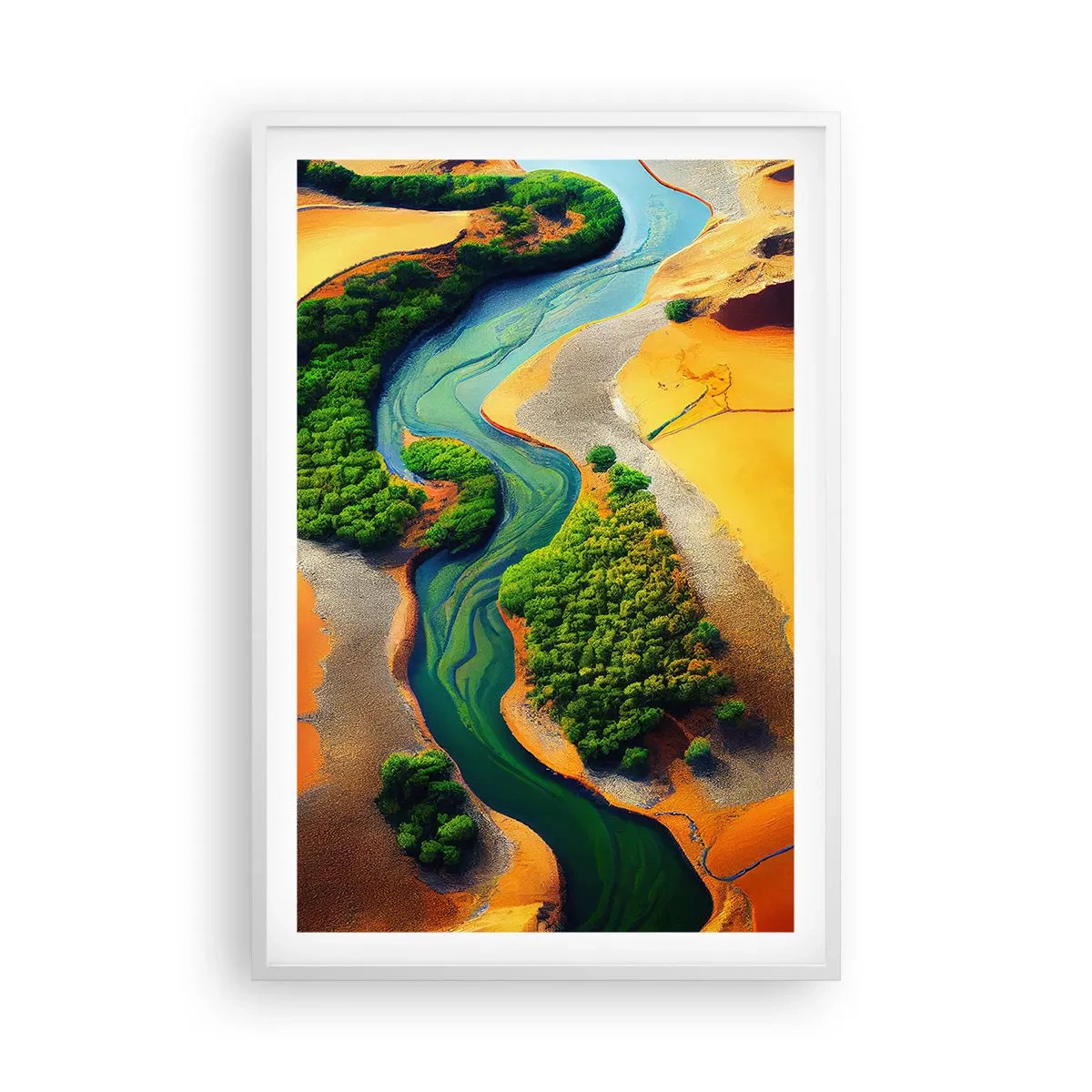 Plakat w białej ramie - Życiodajna rzeka - 61x91 cm
