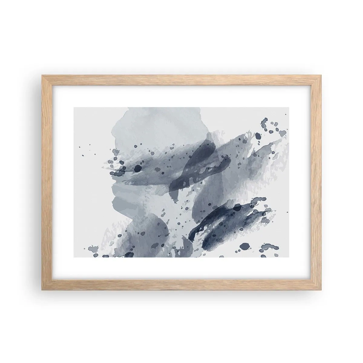 Plakat w ramie jasny dąb - Studium natury wody - 40x30 cm