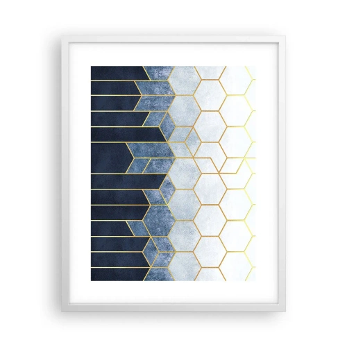 Plakat w białej ramie - Kompozycja w synkopowym rytmie - 40x50 cm