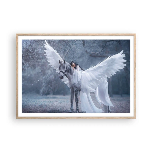 Plakat w ramie jasny dąb - Natchniona chwila - 100x70 cm