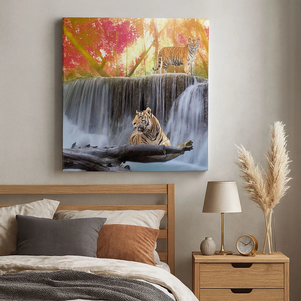 Obraz na płótnie - Pejzaż surrealistyczny    - 30x30 cm