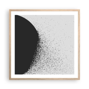Plakat w ramie jasny dąb - Ruch cząsteczek - 60x60 cm