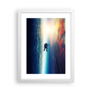 Plakat w białej ramie - Mierzyć się ze wszechświatem - 30x40 cm
