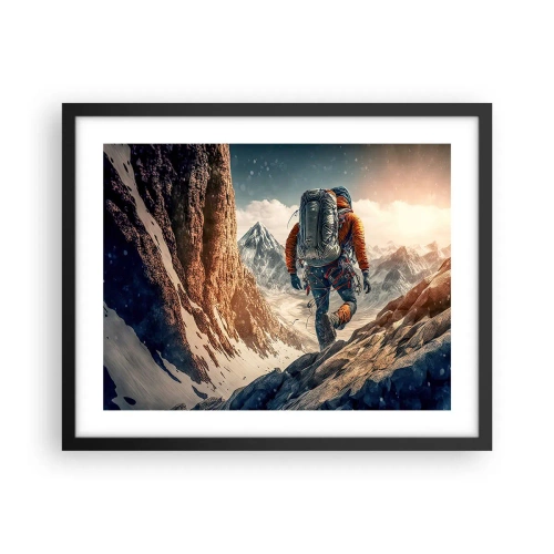 Plakat w czarnej ramie - Samotny wojownik - 50x40 cm