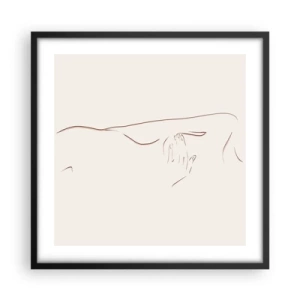 Plakat w czarnej ramie - Kształt pragnienia - 50x50 cm