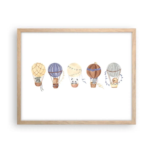 Plakat w ramie jasny dąb - Przyjaciele w podróży - 50x40 cm