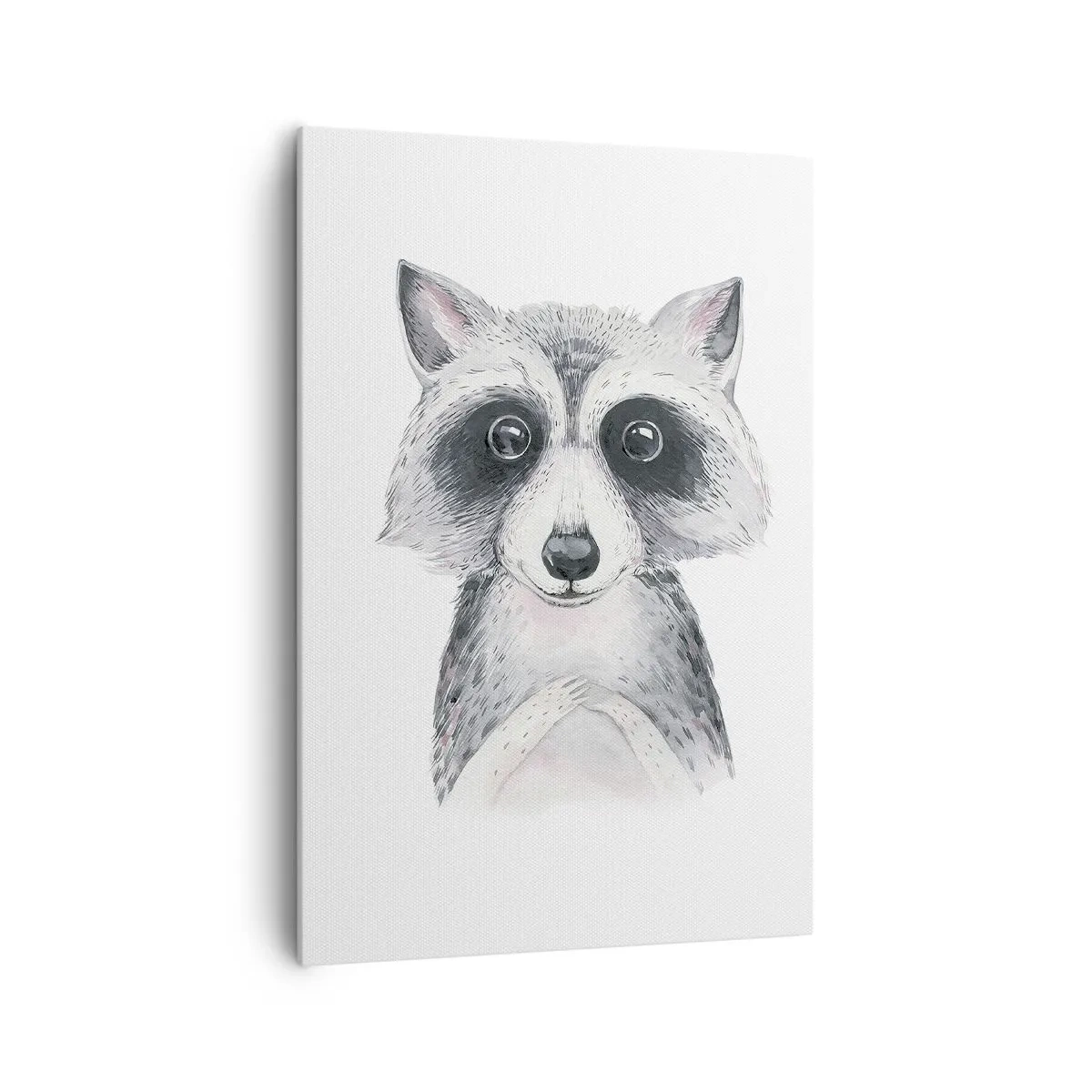 Obraz na płótnie - Uroczy portret szopa na białym tle - 70x100cm - Chwila na wzruszenie - Nowoczesna dekoracja ścienna do salonu i sypialni ARTTOR