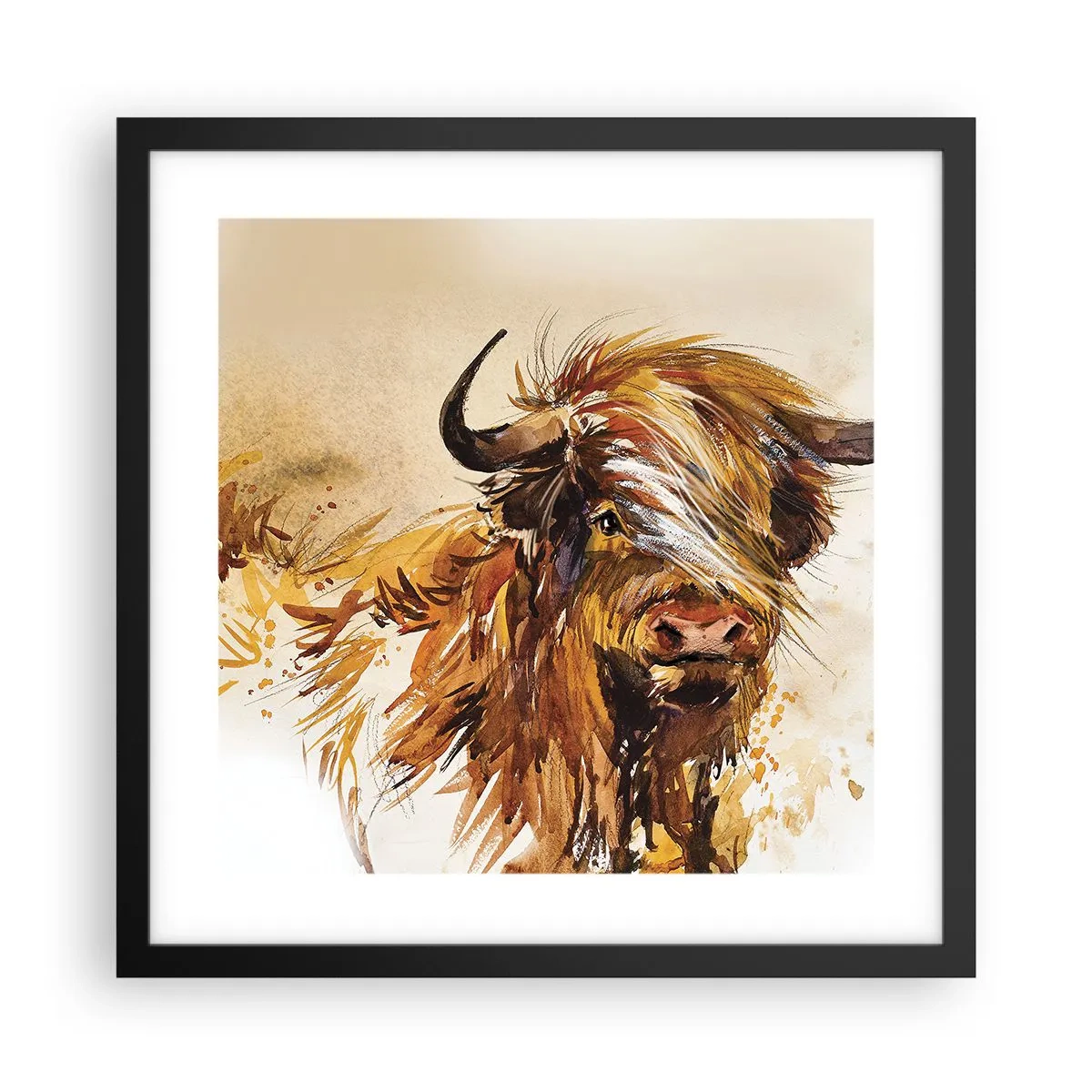 Plakat w czarnej ramie - Duma łowcy - 40x40 cm