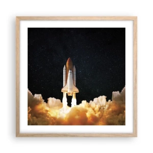 Plakat w ramie jasny dąb - Ad astra! - 50x50 cm