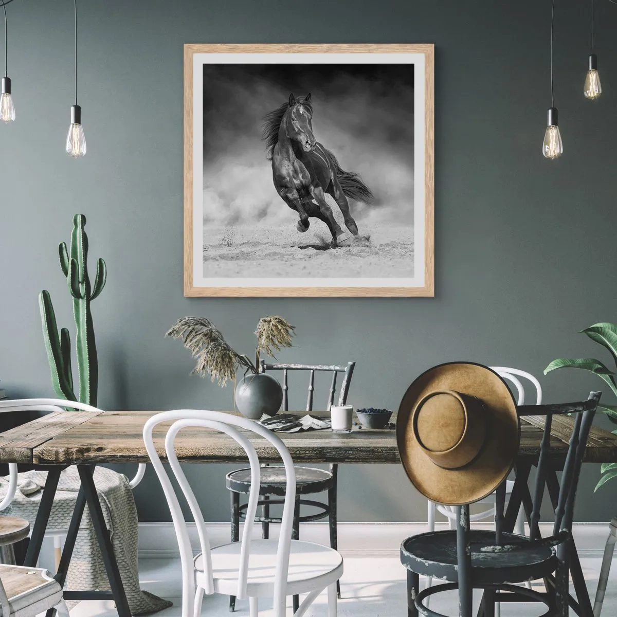 Plakat w ramie jasny dąb - Godny samego emira - 40x40 cm