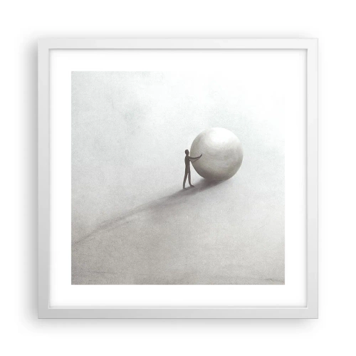 Plakat w białej ramie - Gra życia - 40x40 cm