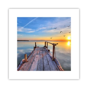 Plakat - Iść przed siebie ku słońcu - 30x30 cm