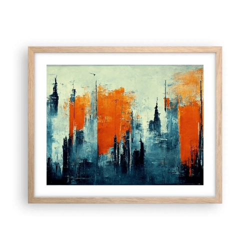 Plakat w ramie jasny dąb - Pejzaż nowoczesny - 50x40 cm