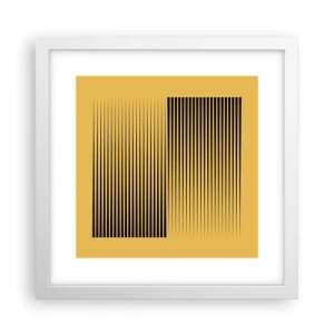 Plakat w białej ramie - Kwadratura przeciwieństw - 30x30 cm