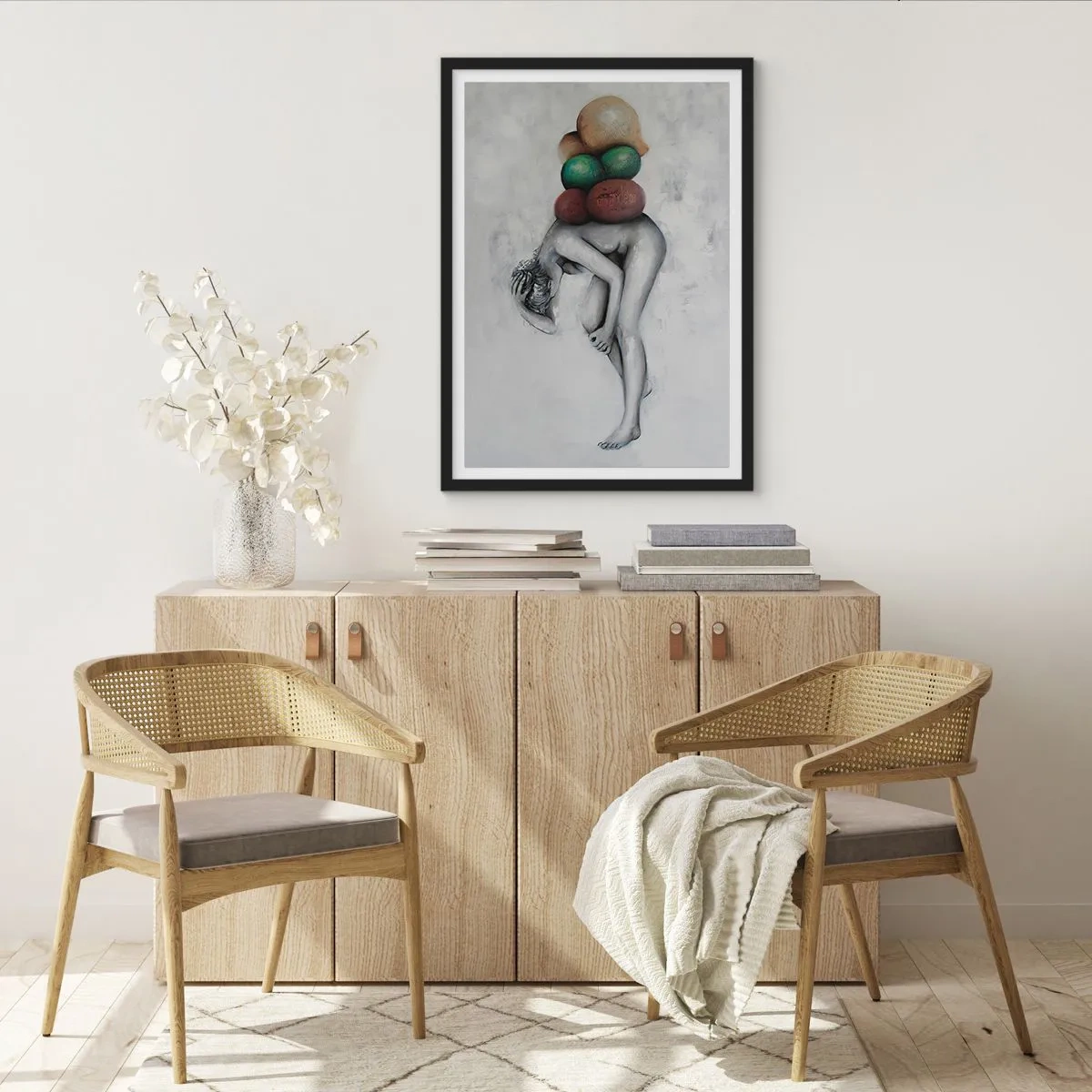 Plakat w czarnej ramie - Ciężar życia - 30x40 cm