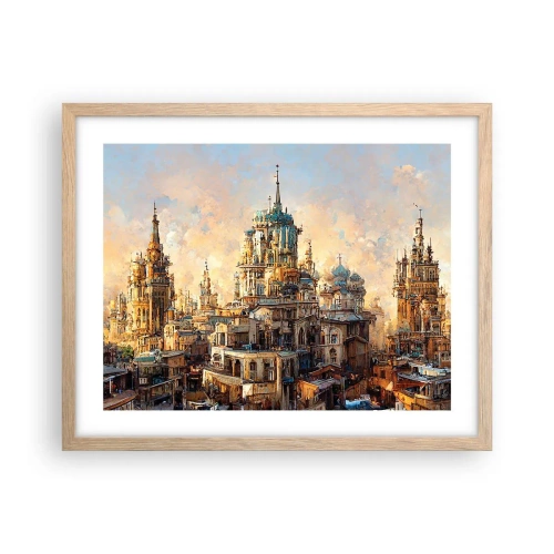 Plakat w ramie jasny dąb - Miasto miast - 50x40 cm