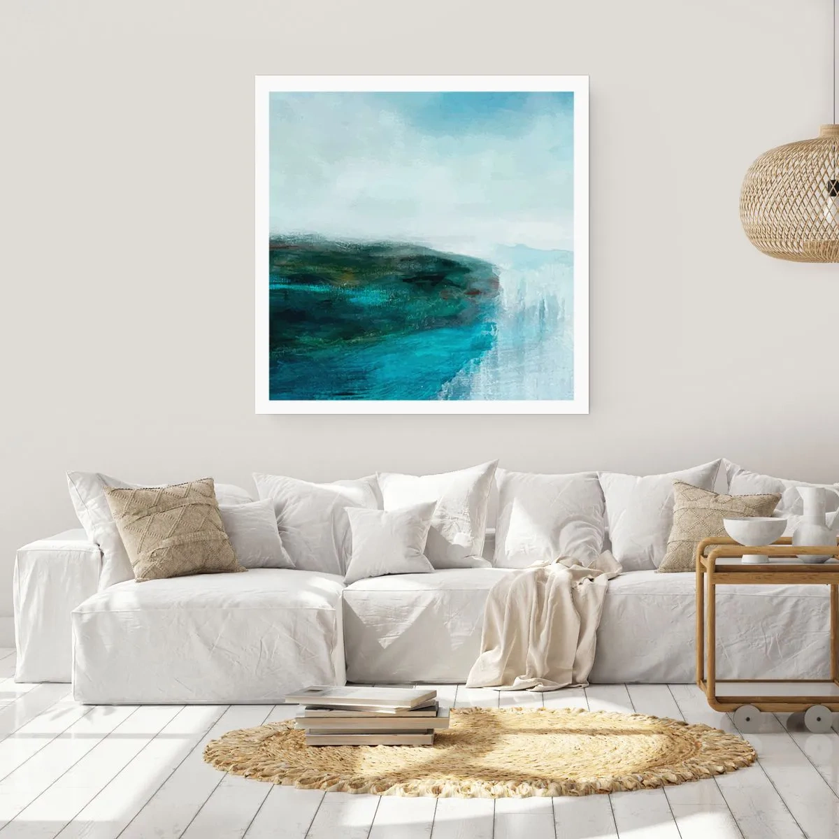 Plakat - Abstrakcja marynistyczna - 60x60 cm