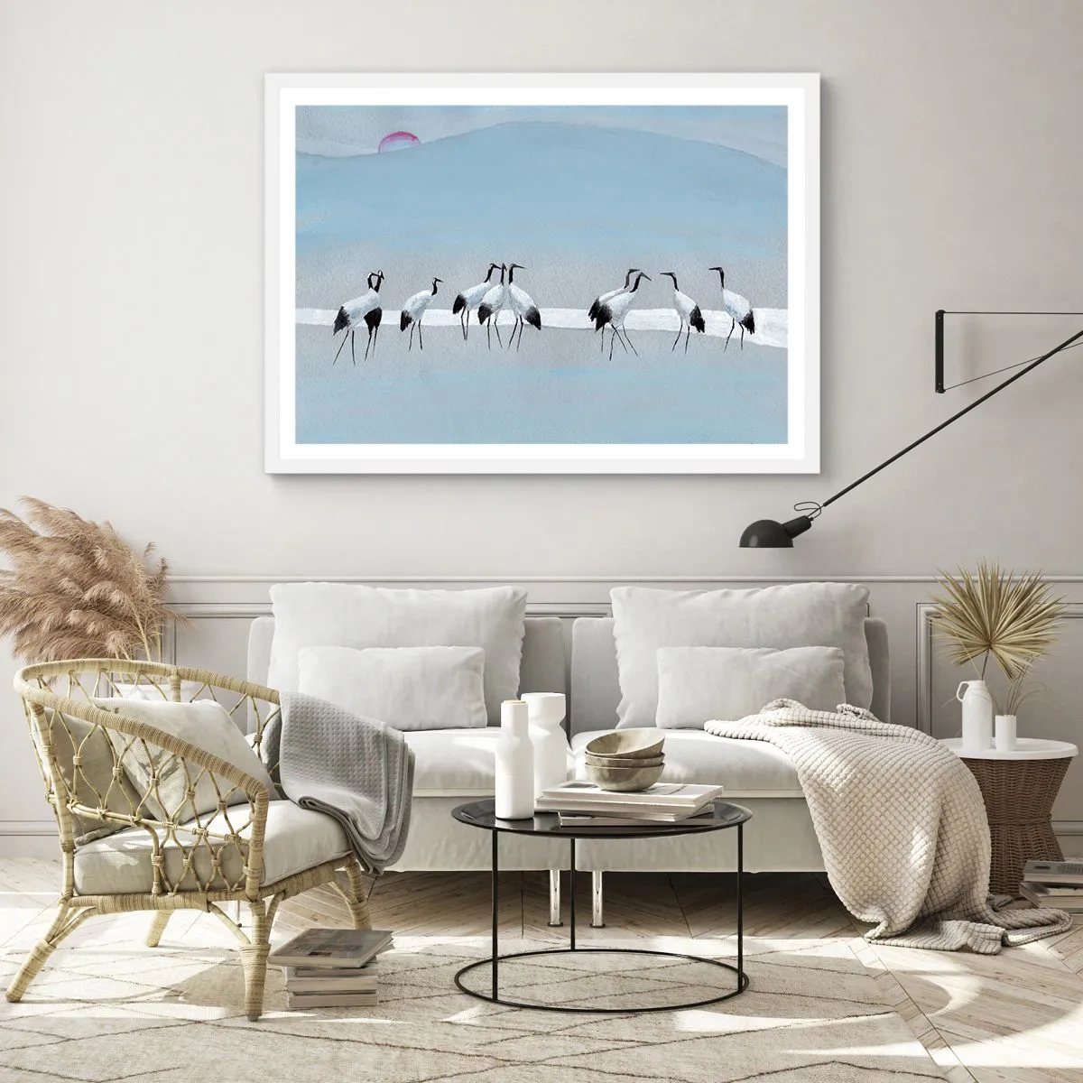 Plakat w białej ramie - Po gorącym dniu - 100x70 cm
