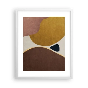 Plakat w białej ramie - Abstrakcja – miejsce w przestrzeni - 40x50 cm