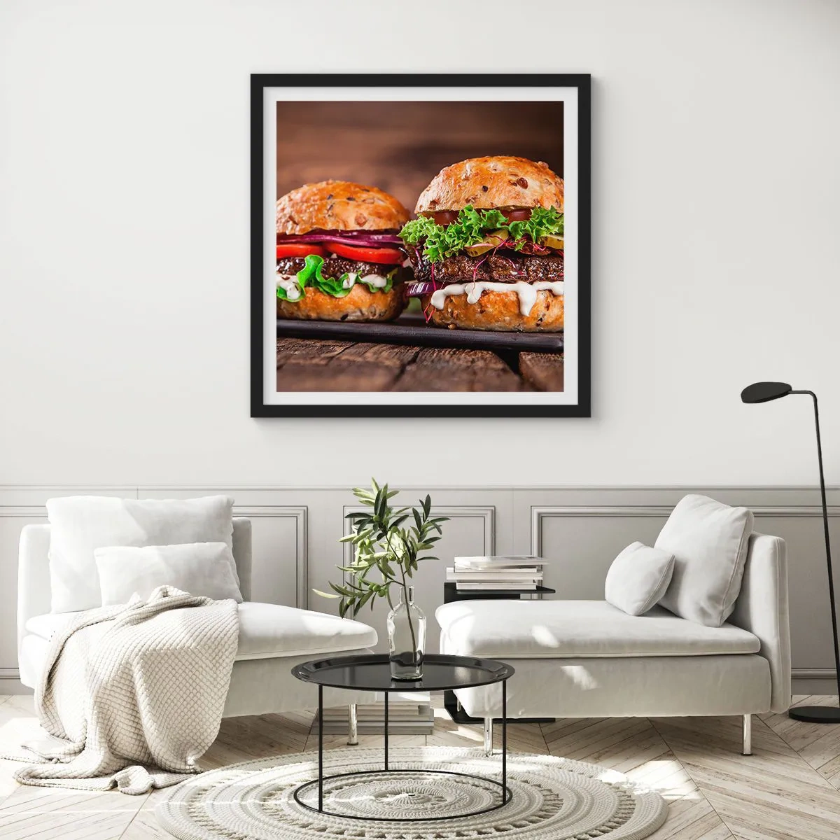 Plakat w czarnej ramie - American dream - 40x40 cm