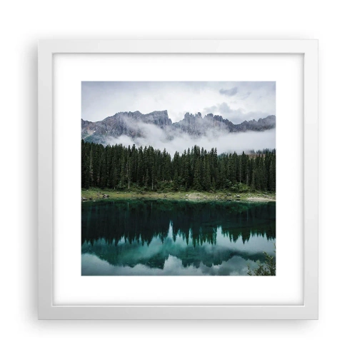 Plakat w białej ramie - Cicho, cicho, nie budźmy wody spiącej… - 30x30 cm