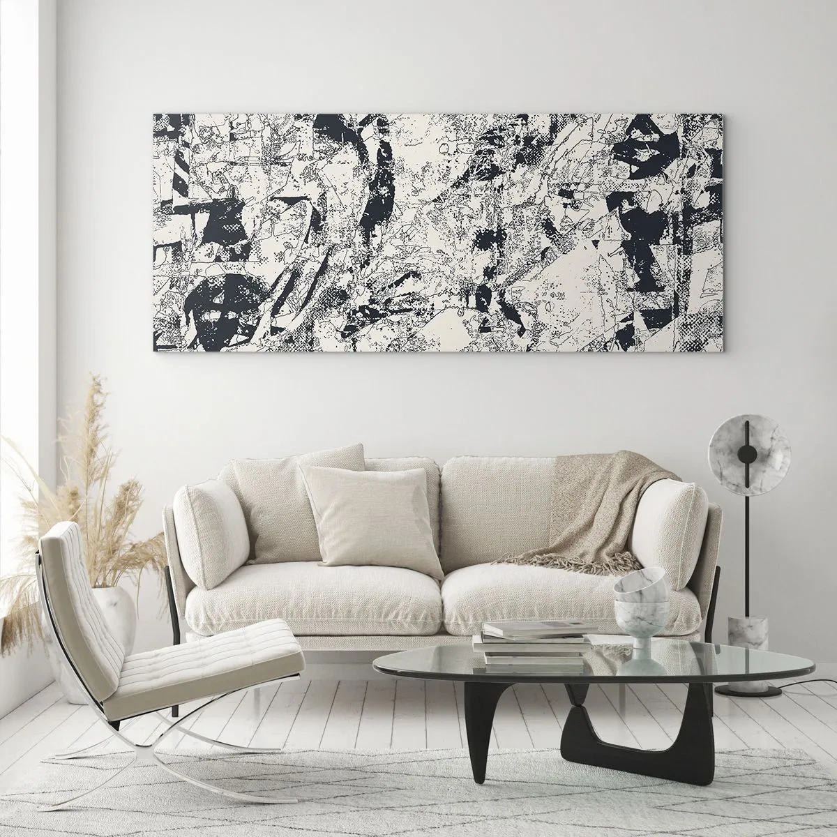 Obraz na szkle - Przenikanie przeciwieństw - 100x40 cm