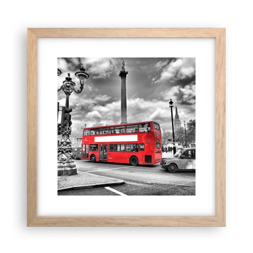 Plakat w ramie jasny dąb - Prawdziwy krwioobieg miasta - 30x30 cm