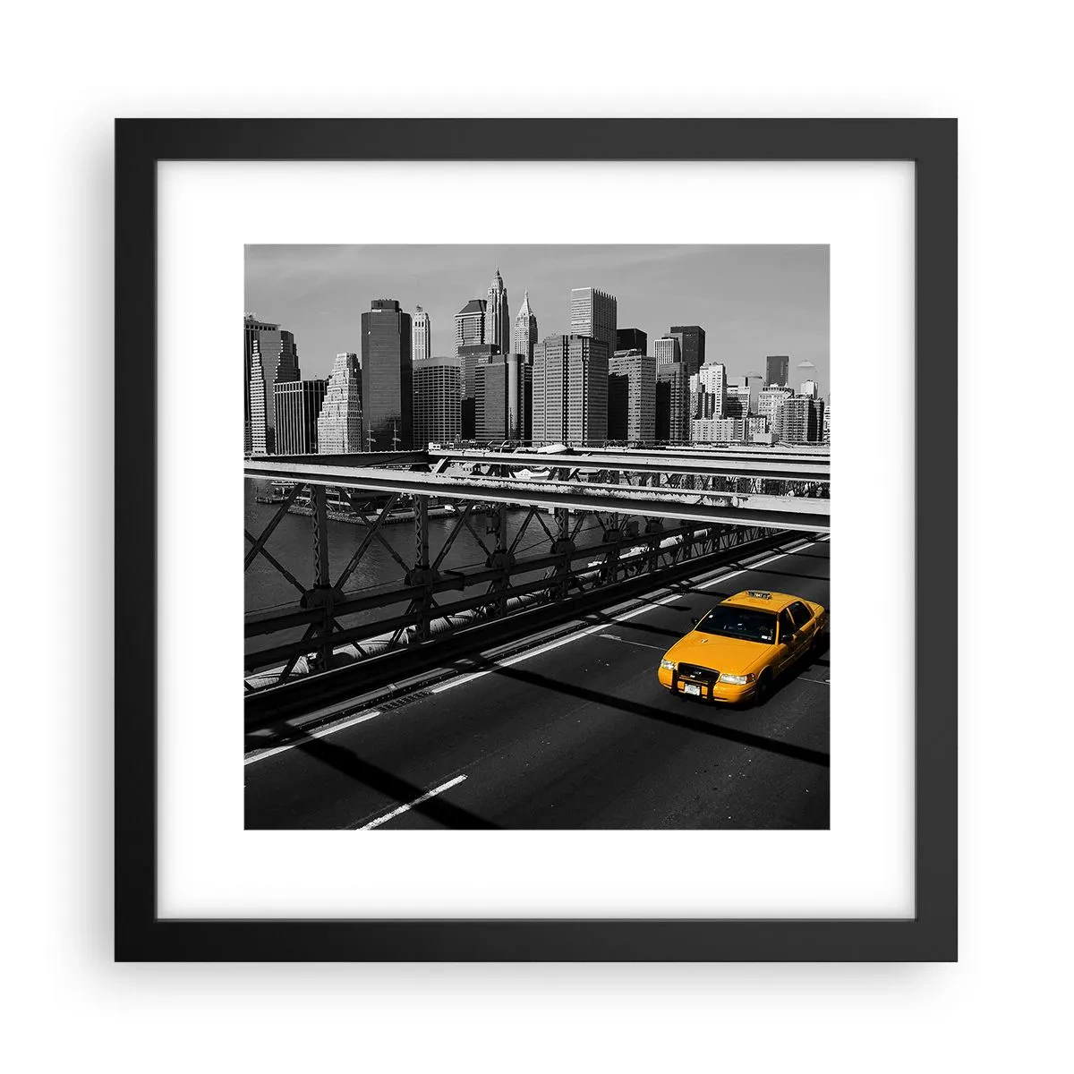 Plakat w czarnej ramie - Kolor wielkiego miasta - 30x30 cm