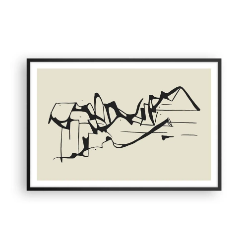 Plakat w czarnej ramie - Być może pejzaż - 91x61 cm