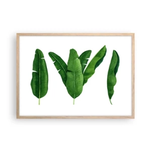 Plakat w ramie jasny dąb - Zielona symetria - 70x50 cm