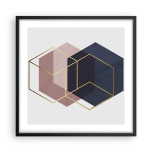 Plakat w czarnej ramie - Siła prostoty - 50x50 cm