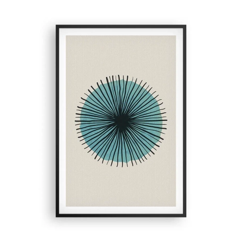 Plakat w czarnej ramie - Promieniście na błękicie - 61x91 cm