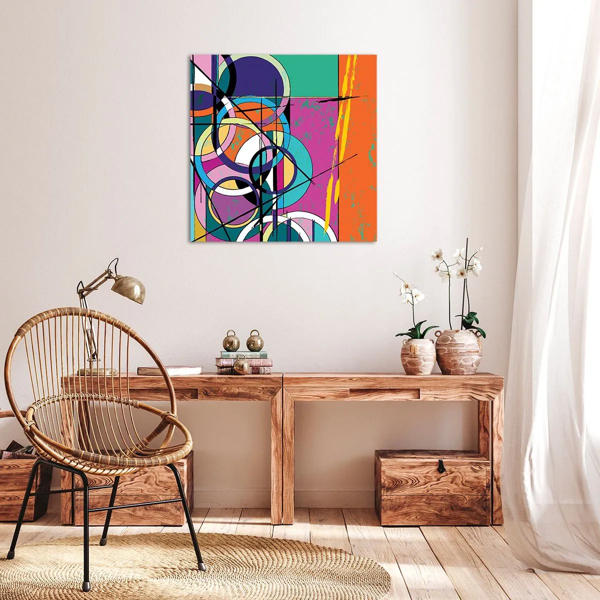 Obraz na płótnie - Koło za kołem - 30x30 cm
