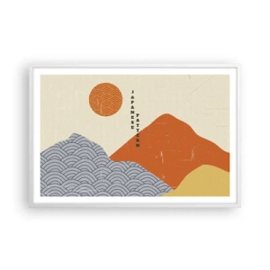 Plakat w białej ramie - W japońskim duchu - 91x61 cm