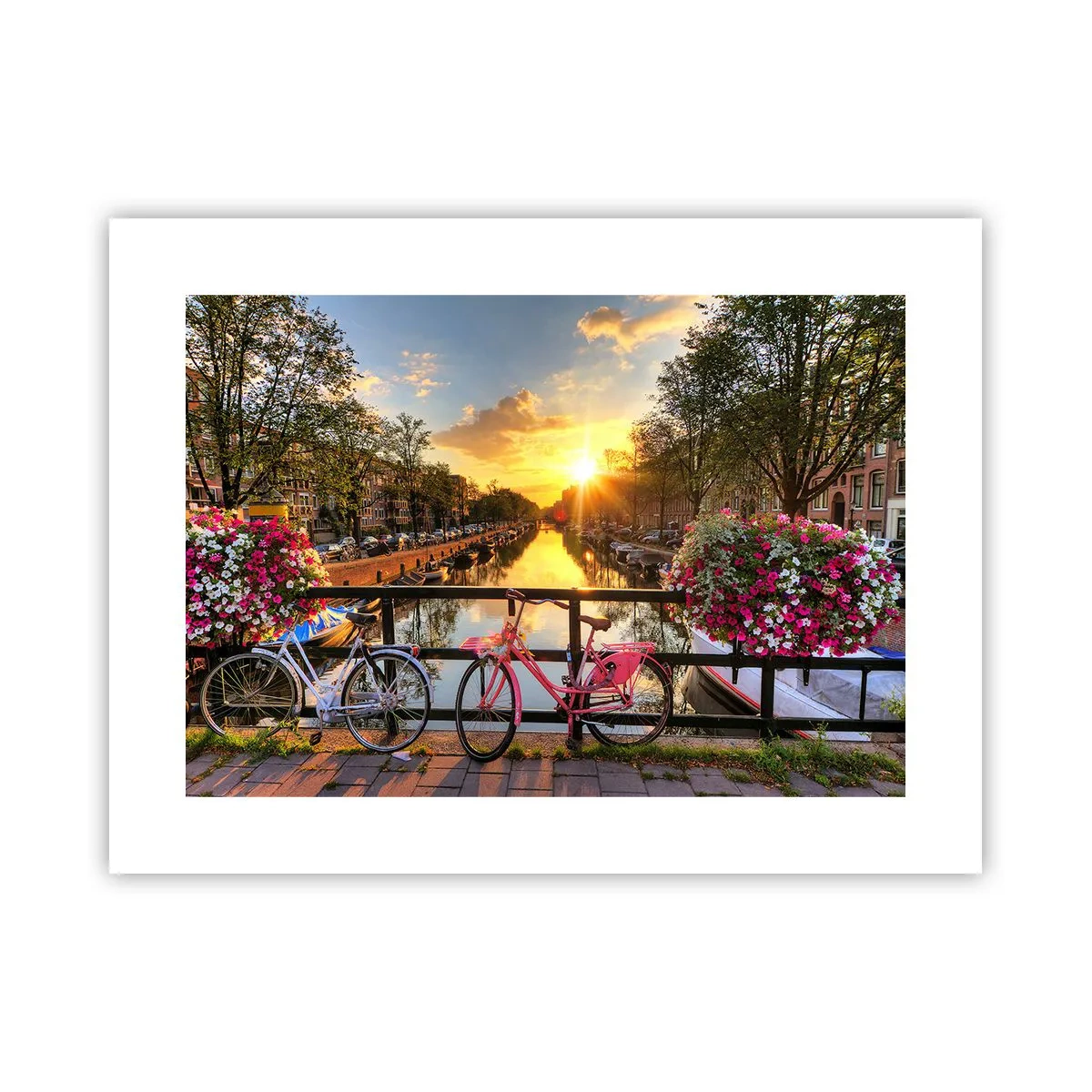 Plakat - Wiosenny poranek w Amsterdamie - 40x30 cm