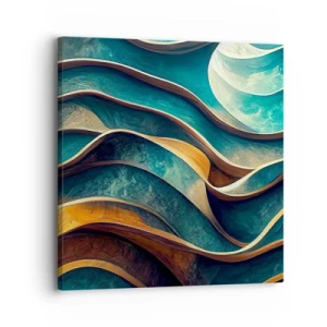 Obraz na płótnie - Meandry błękitu - 30x30 cm