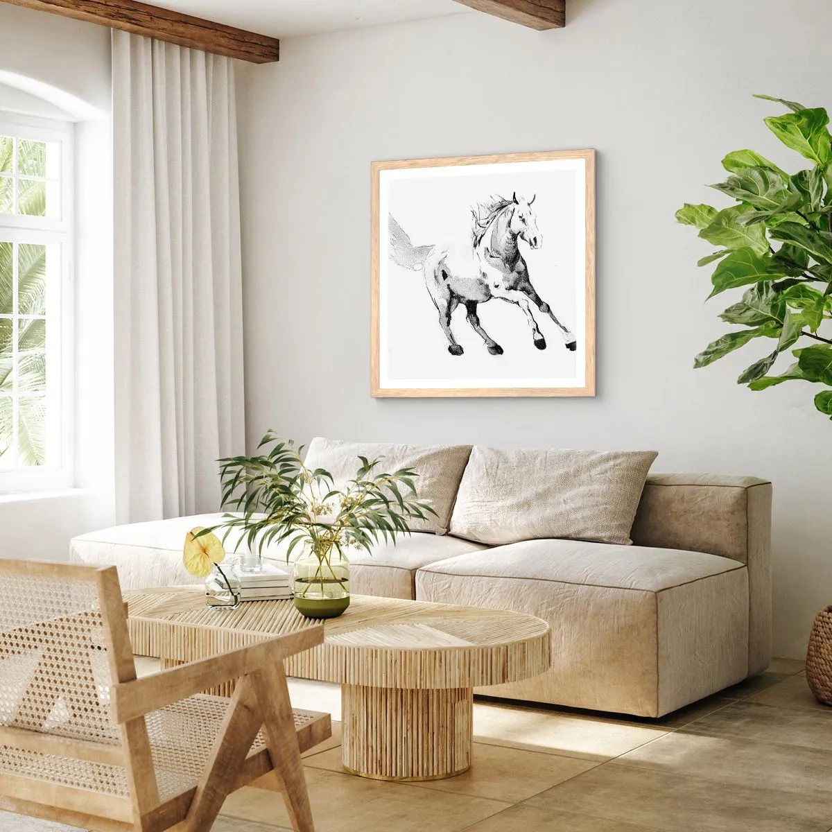 Plakat w ramie jasny dąb - Nieujarzmiona dusza - 30x30 cm