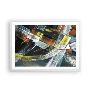 Plakat w białej ramie - Energia ruchu - 70x50 cm