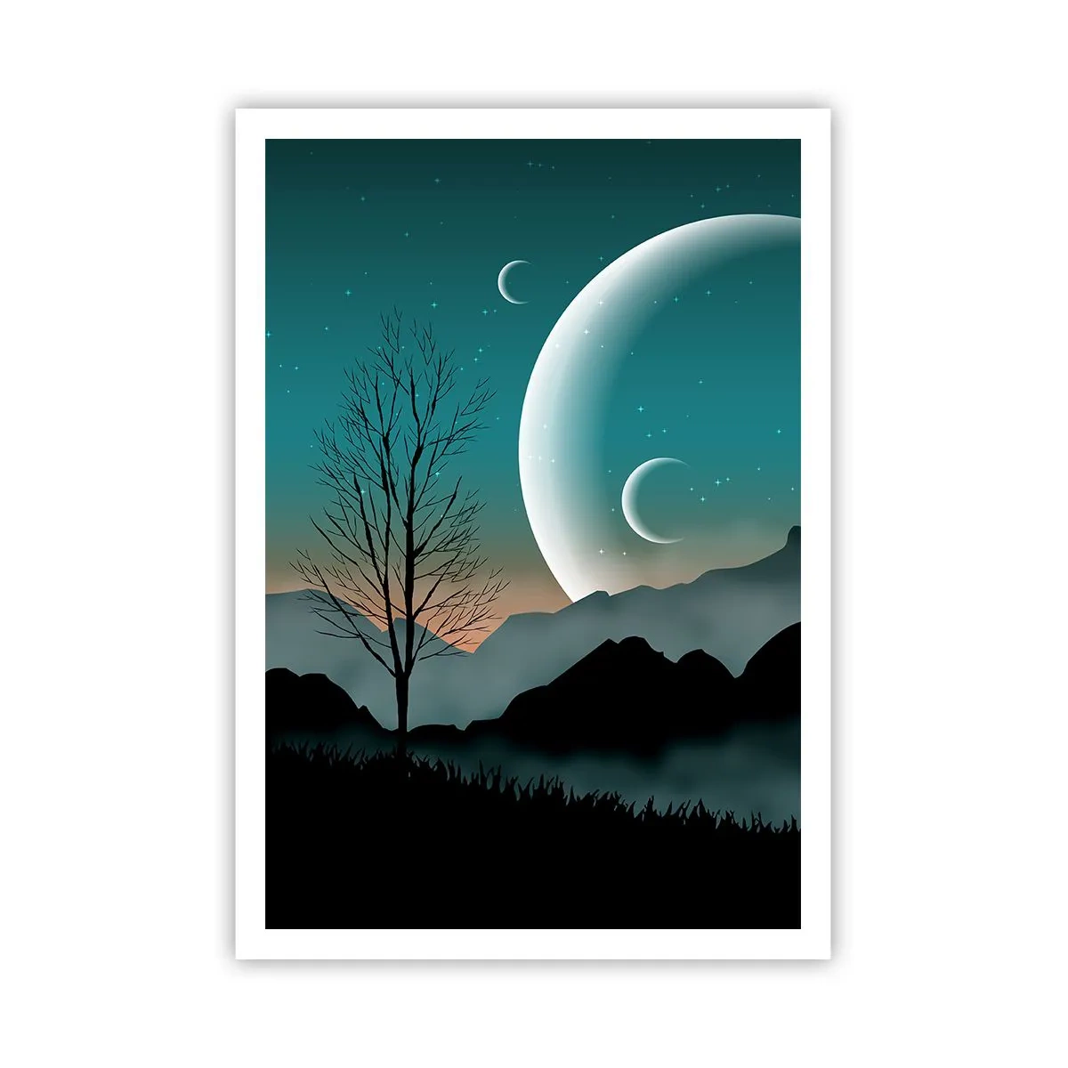 Plakat - Karnawał gwiaździstej nocy - 70x100 cm