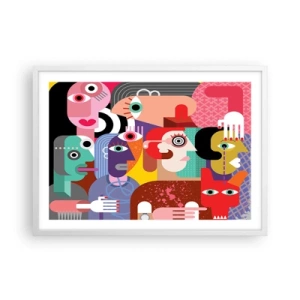 Plakat w białej ramie - My od pana Picassa - 70x50 cm