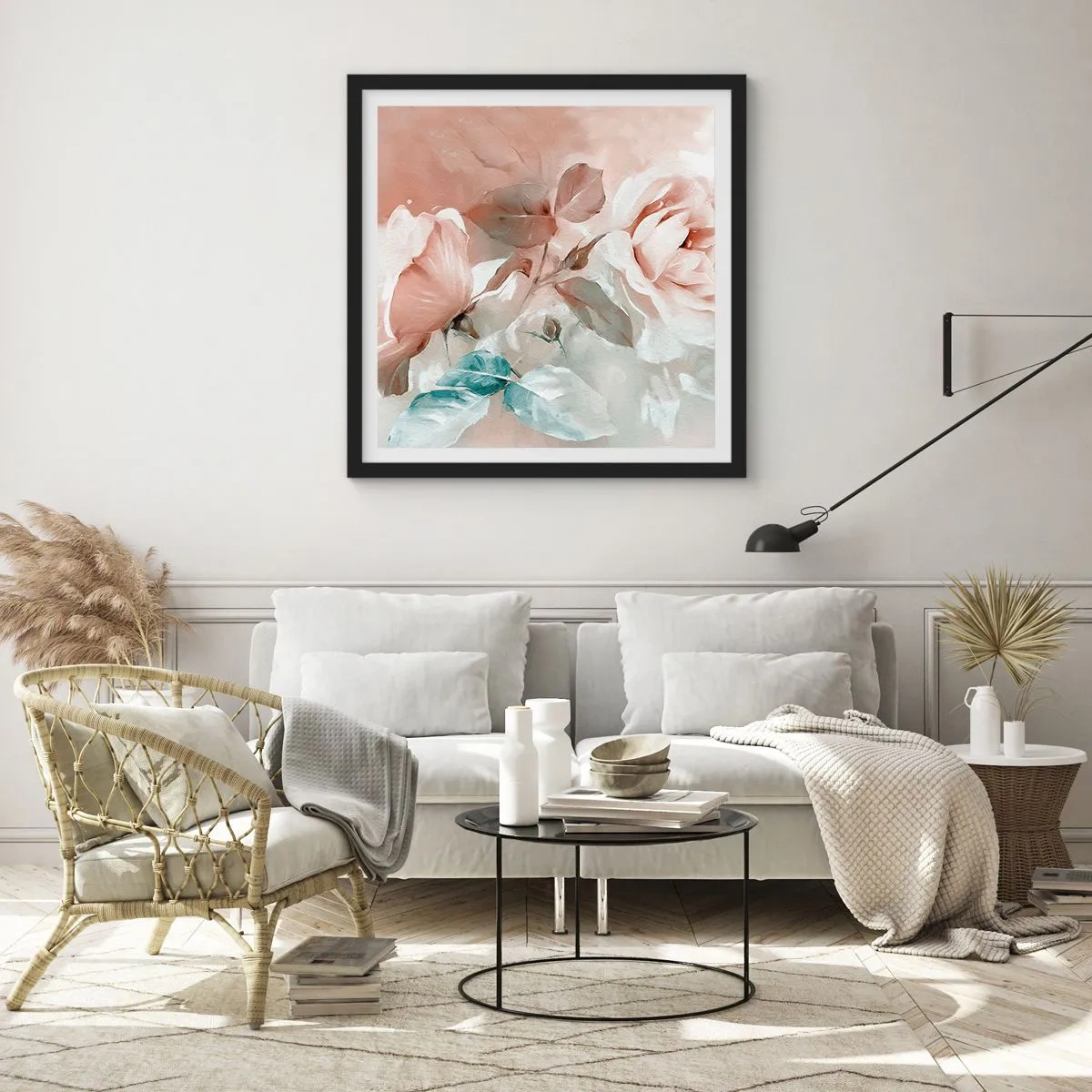 Plakat w czarnej ramie - Duch romantyzmu - 60x60 cm