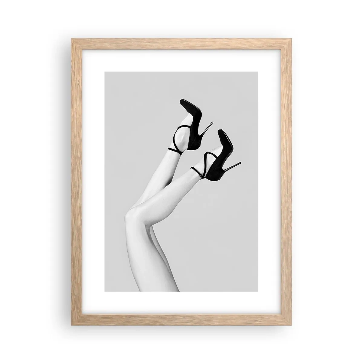 Plakat w ramie jasny dąb - Do góry nogami - 30x40 cm