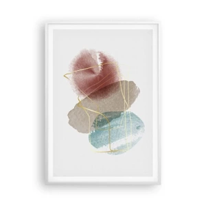 Plakat w białej ramie - Korale przestrzeni - 70x100 cm