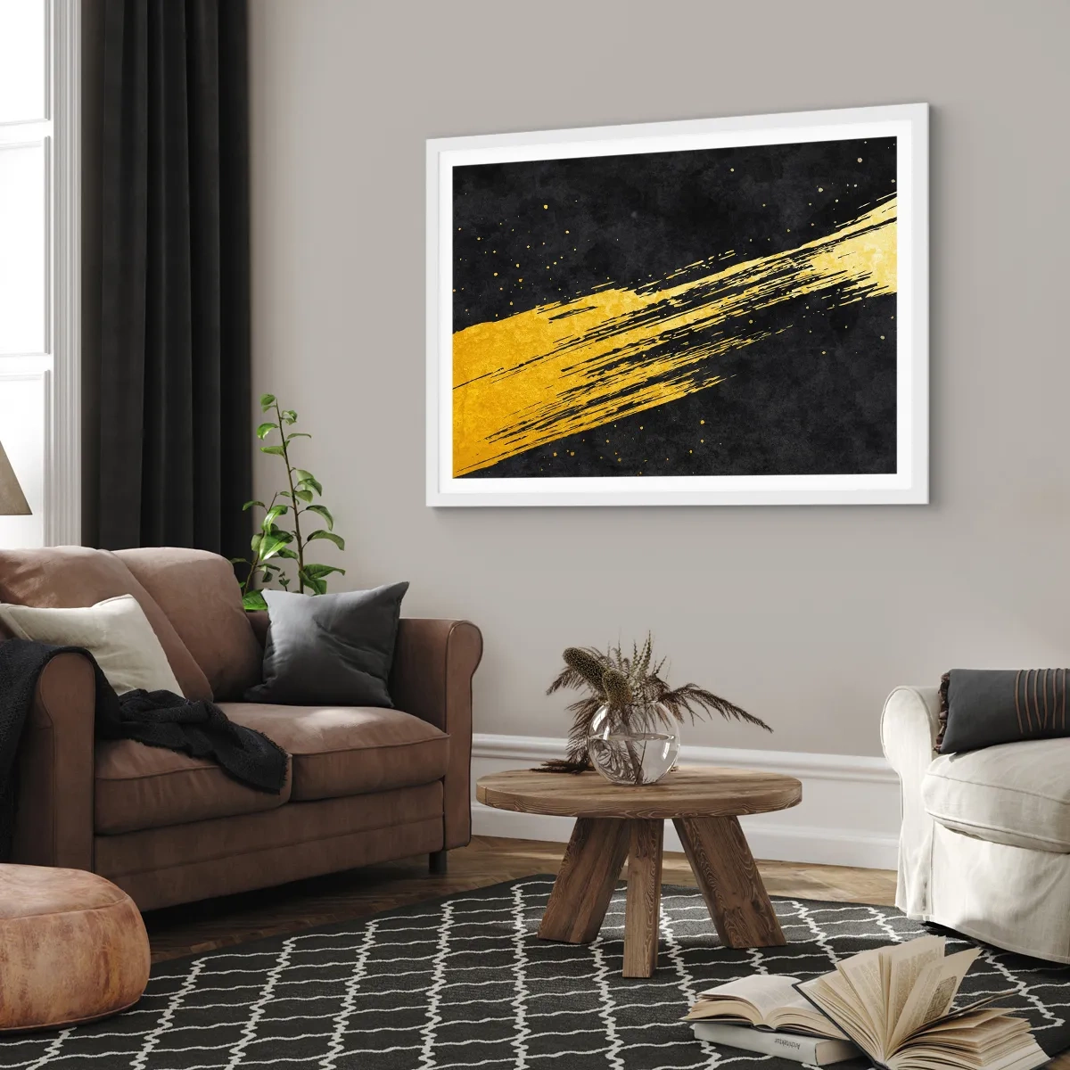 Plakat w białej ramie - Skok w nadprzestrzeń - 50x40 cm