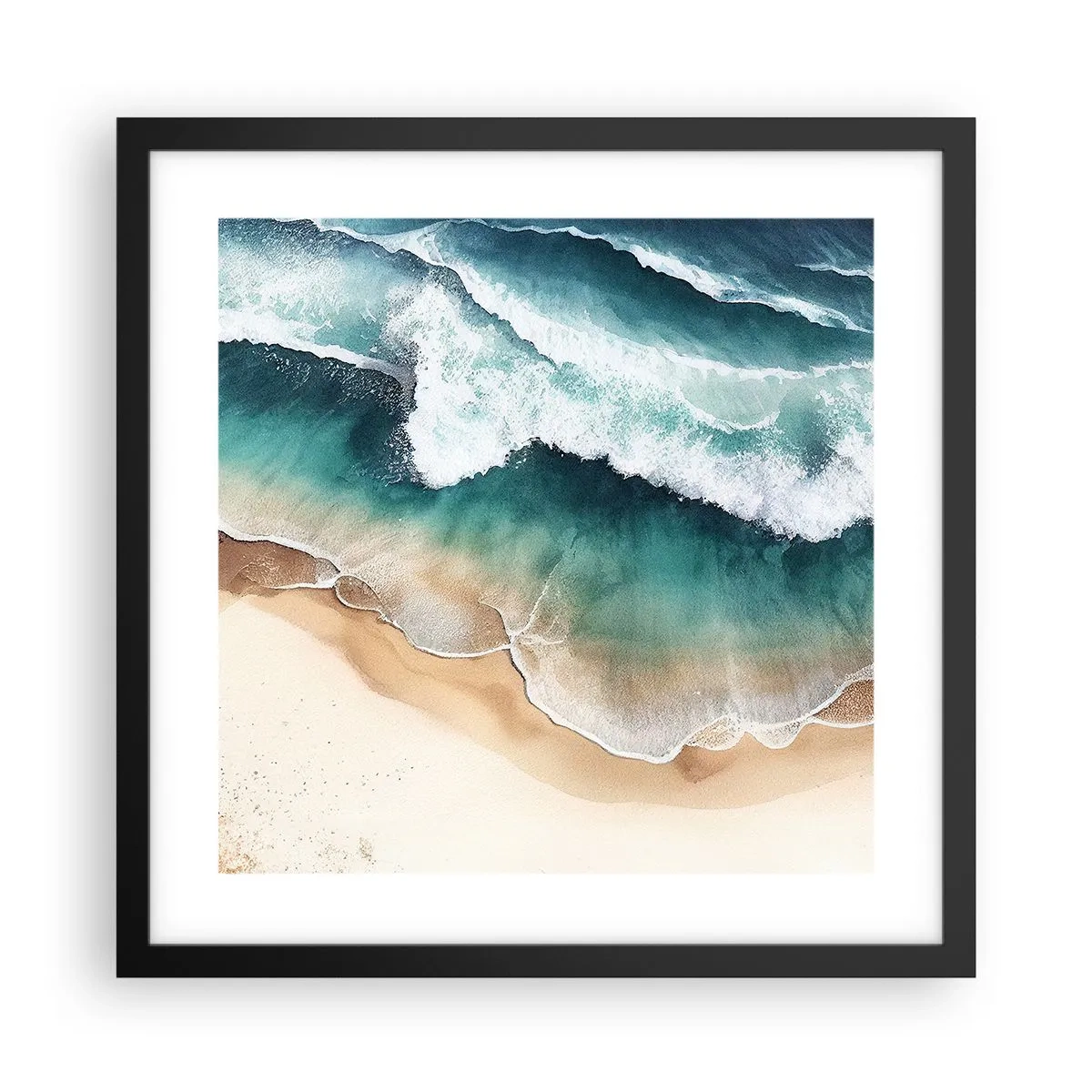 Plakat w czarnej ramie - Odwieczne spotkanie - 40x40 cm