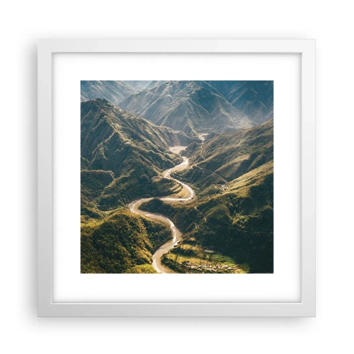 Plakat w białej ramie - Prosto z serca gór - 30x30 cm