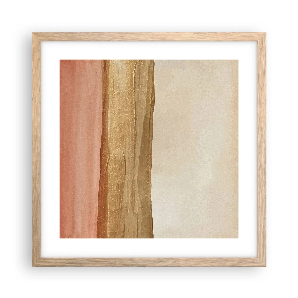 Plakat w ramie jasny dąb - Kompozycja wertykalna - 40x40 cm