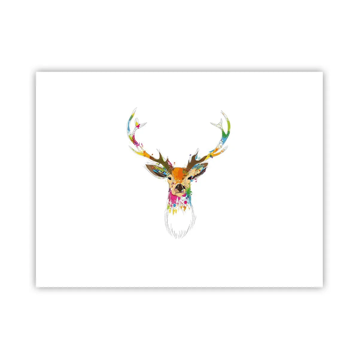 Plakat - Łagodny jelonek skąpany w kolorze - 40x30 cm