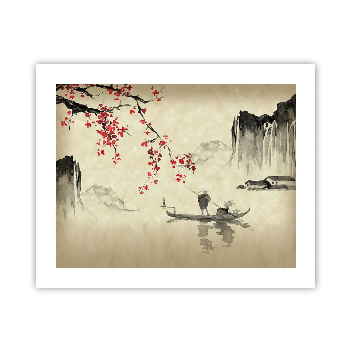 Plakat - W kraju kwitnącej wiśni - 50x40 cm