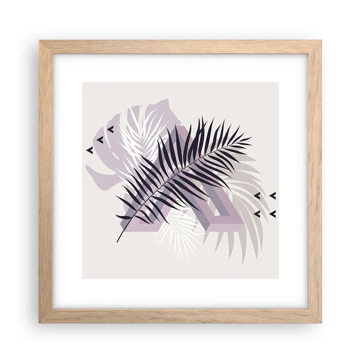 Plakat w ramie jasny dąb - Cień cienia - 30x30 cm